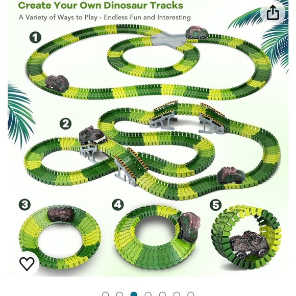 Dinosaur Race Car Track for Kids - Picture 1 of 7